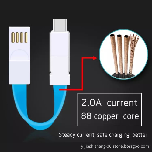 Yijiashishang 4 in 1 universal multi function usb charging cable for Android micro usb,iOS and USB-C Mobile Devices